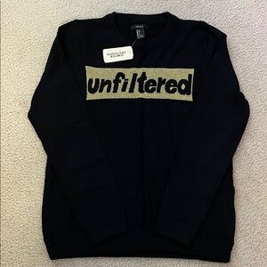 NWT Forever 21 Sweater With “Unfiltered” Graphic, Size L
